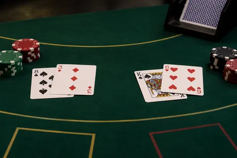 AI illustration: cards on a baccarat table