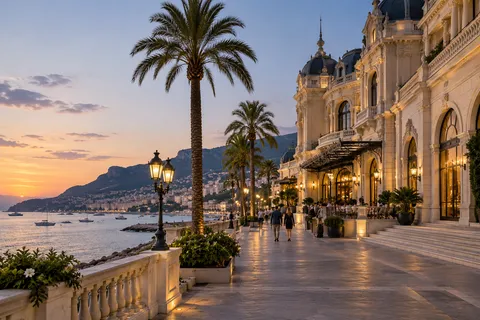 AI illustration: mediterranean promenade and resort architecture